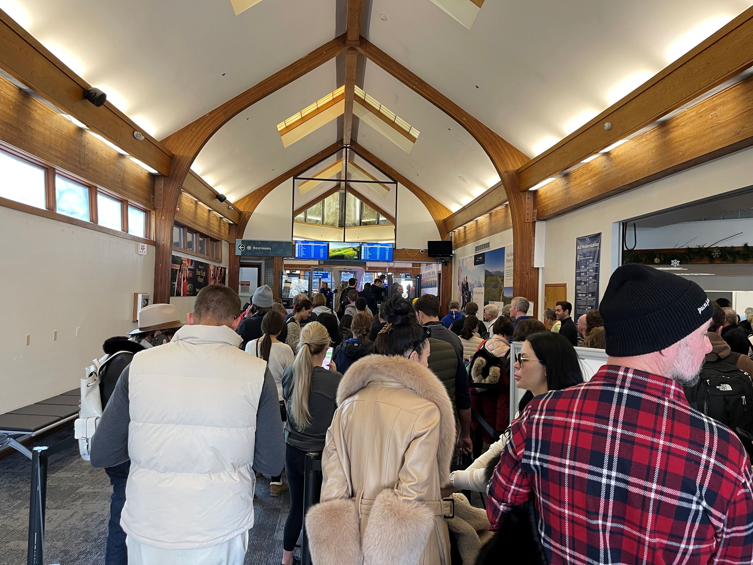 security line at airport