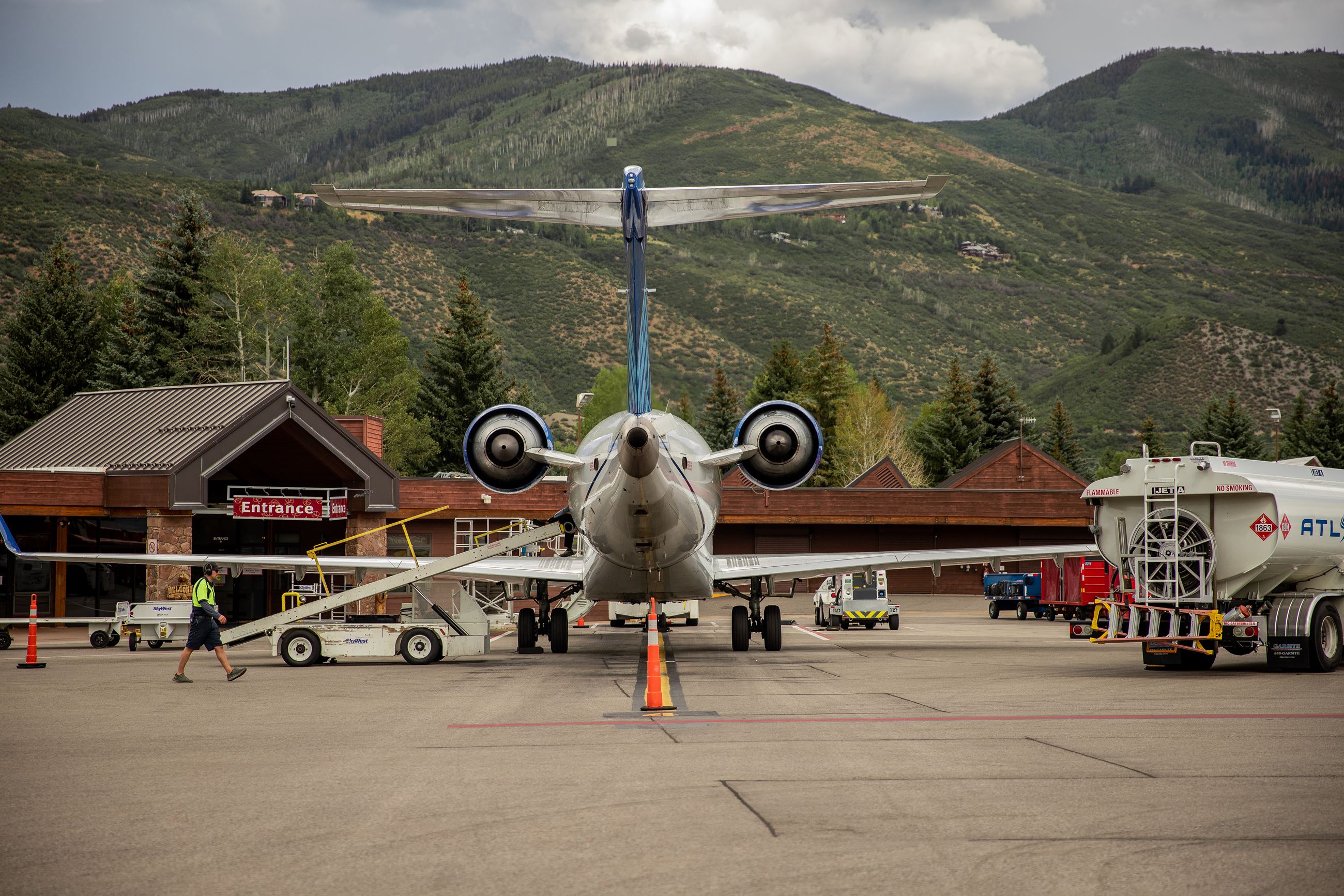 aircraft parked at Aspen Pitkin County Airport