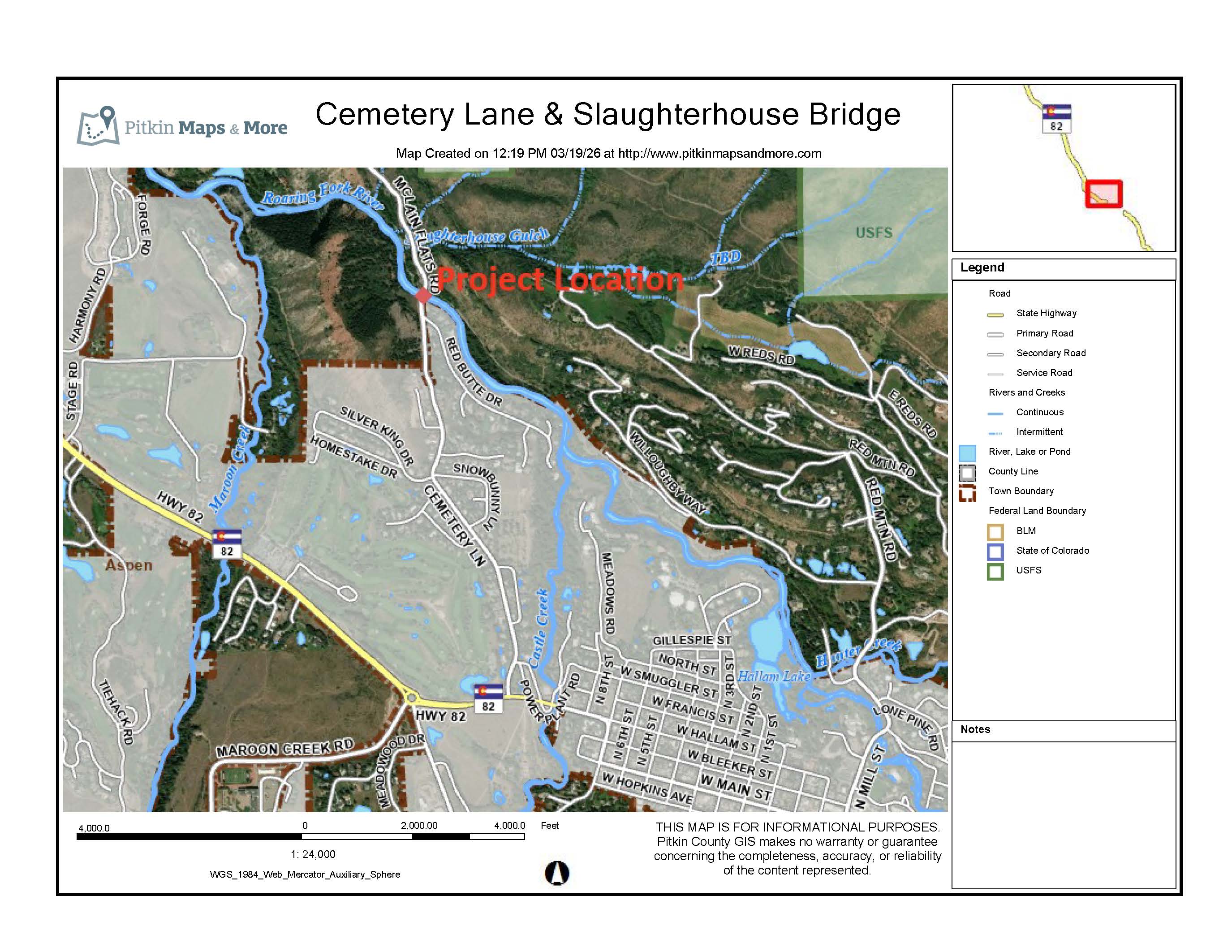 Cemetery Lane and Slaughterhouse Bridge Map