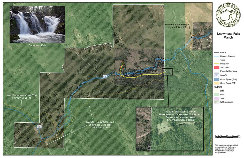 Snowmass Falls Ranch map